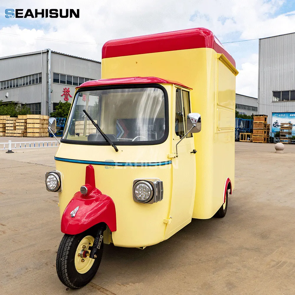Фото Мотоцикл Piaggio Ape, фудтрак, кофейня на колесах, тележка для хот-догов/мороженого, фуд-трейлер с полностью оборудованной кухней. №5