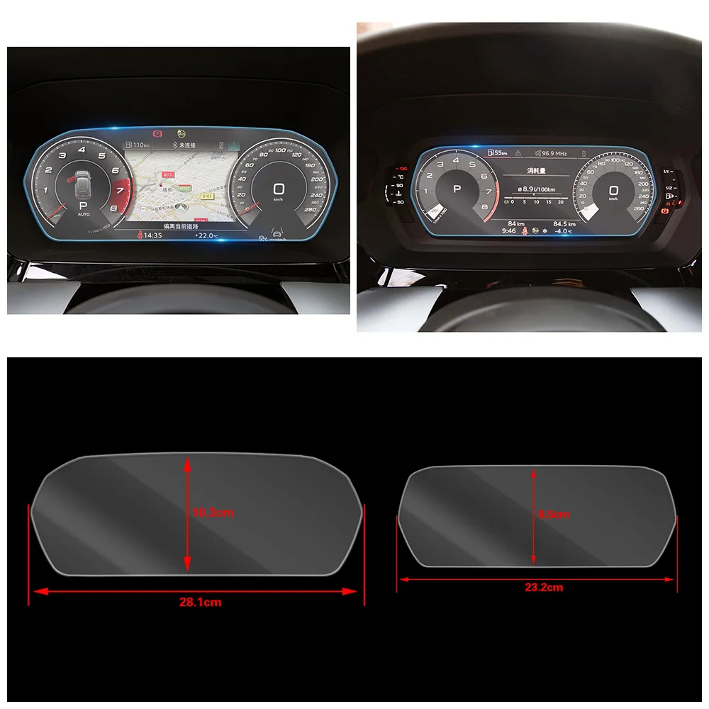 

For Audi A3 8Y 2021 2022 Car Dashboard Instrument Panel LCD Screen Tempered Glass Protective Film Anti Scratch Accessories
