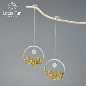 Серьги женские из серебра 925 пробы, ручной работы