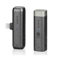 boya by wm3d 2 4ghz wireless microphone lightning adapter for ios system iphone ipad ipod pc dslr and camcorders