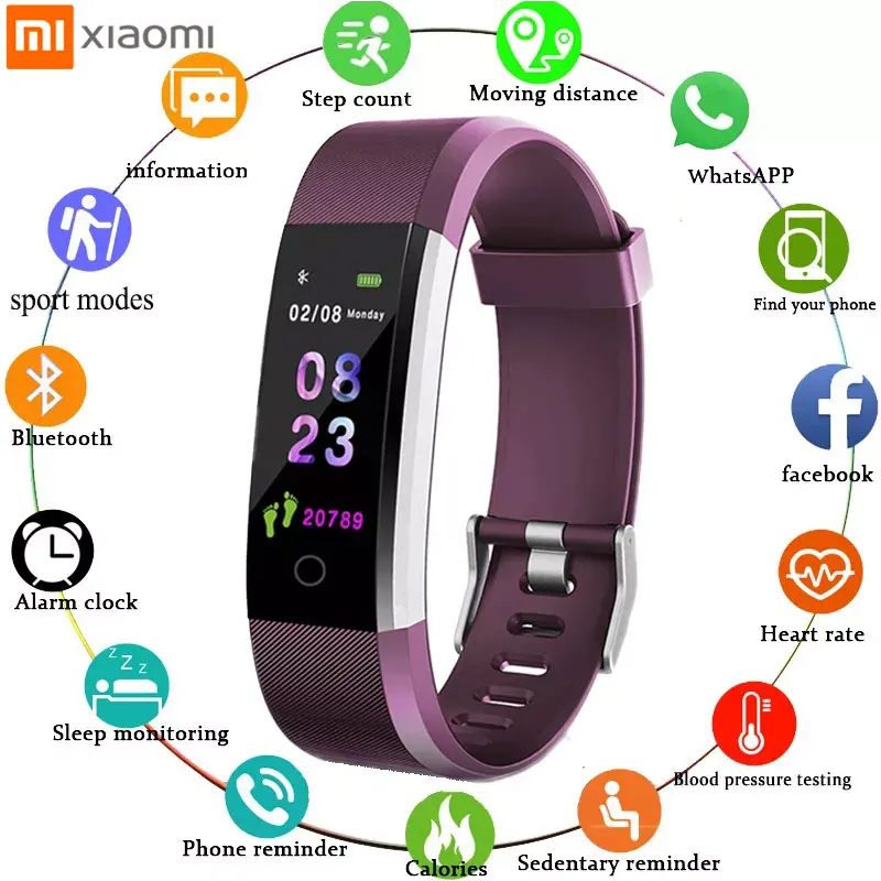 

XIAOMI Smart Bracelet Men Women Smartwatch with Heart Rate Blood Pressure Monitor Fitness Tracker Smart Watch Sport Smartwatch