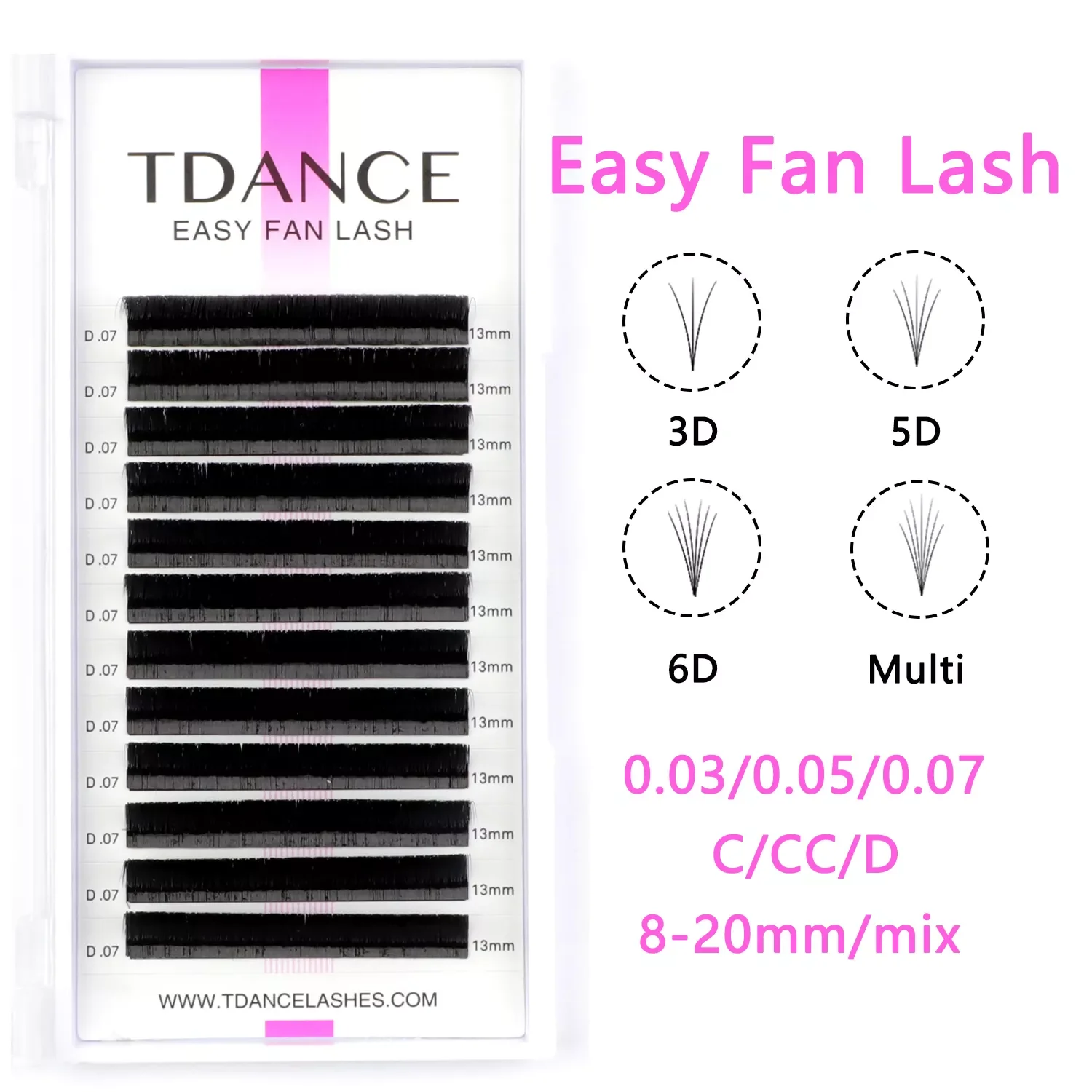 

TDANCE Easy fanning Fast Fan Blooming Eyelash Extensions Individual Lashes Automatic High Quality Flowering Volume Eyelash