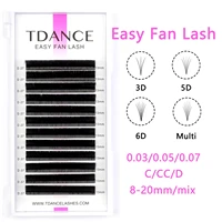 tdance easy fanning fast fan blooming eyelash extensions individual lashes automatic high quality flowering volume eyelash