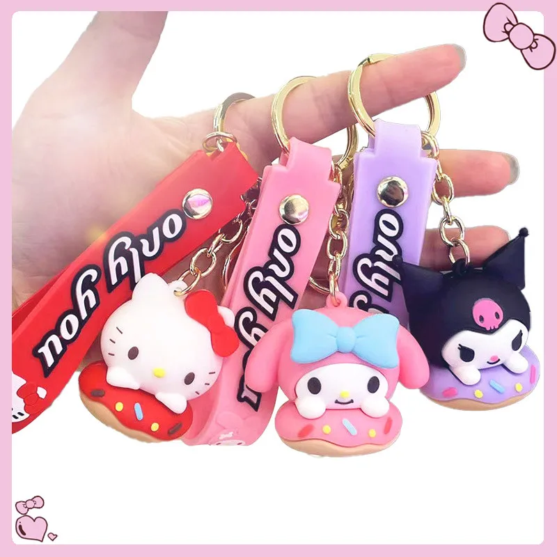 

Cute cartoon Kawaii Sanrios Cinnamoroll My Melody Kuromi Kittys Doll Pendant Keychain Schoolbag Backpack Pendant Gift Toy