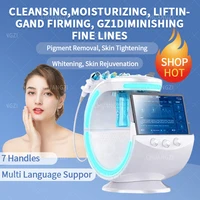 ice blue mirror skin analyzer machine oxygen sprayer hydrodermabrasion deep cleaning face lifting equipment for salon use
