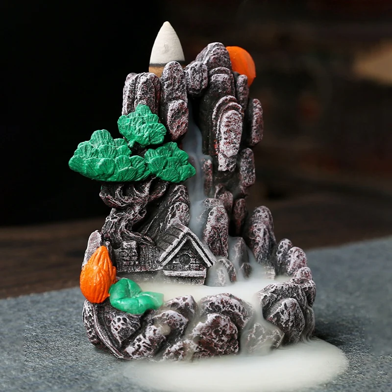 

Creativity Reflux Incense Holder Ceramic Backflow Waterfall Smoke Incense Burner Decor Teahouse Use