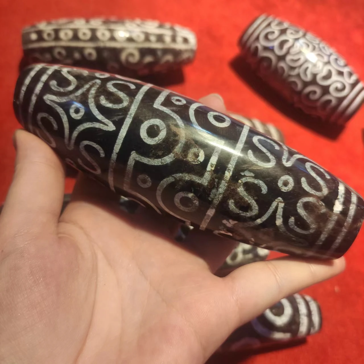 1Pcs/Lot Rare Collectibles Multi-Eyes Pattern Big Dzi Beads Agate Ornament Town House Gift Top Grade for Buddha