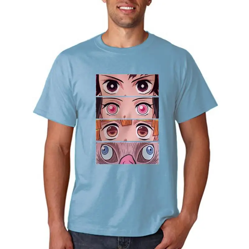 

Футболка kimetsu no yaiba с изображением рассекающего демонов женская, топ с графическим рисунком в стиле японского аниме, милая уличная одежда в с...