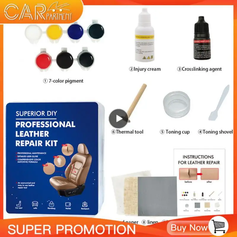

1~8PCS Leather Repair Kit 1 Set Universal Car Leather Repair Cream Portable Diy Repair Cream Repair Kit Car Accessories