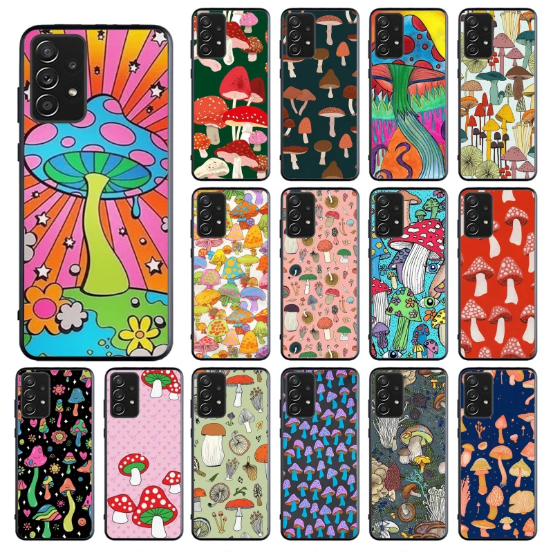 

Rainbow Mushrooms Phone Case for Samsung Galaxy A13 A22 A12 A32 A71 A11 A21S A33 A52 A72 A51 A50 A70 A31 M31