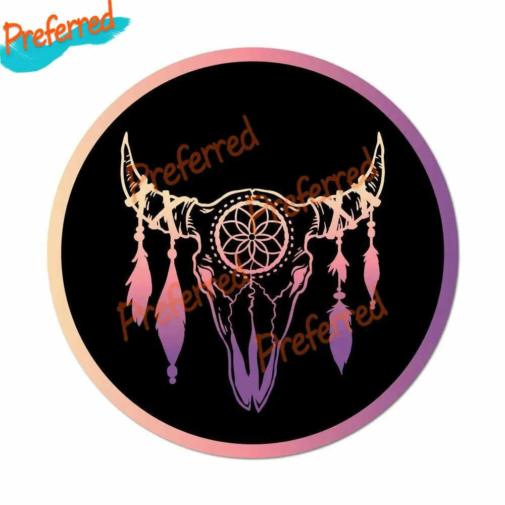 Забавная креативная наклейка на автомобиль в стиле бохо перья коза хиппи
