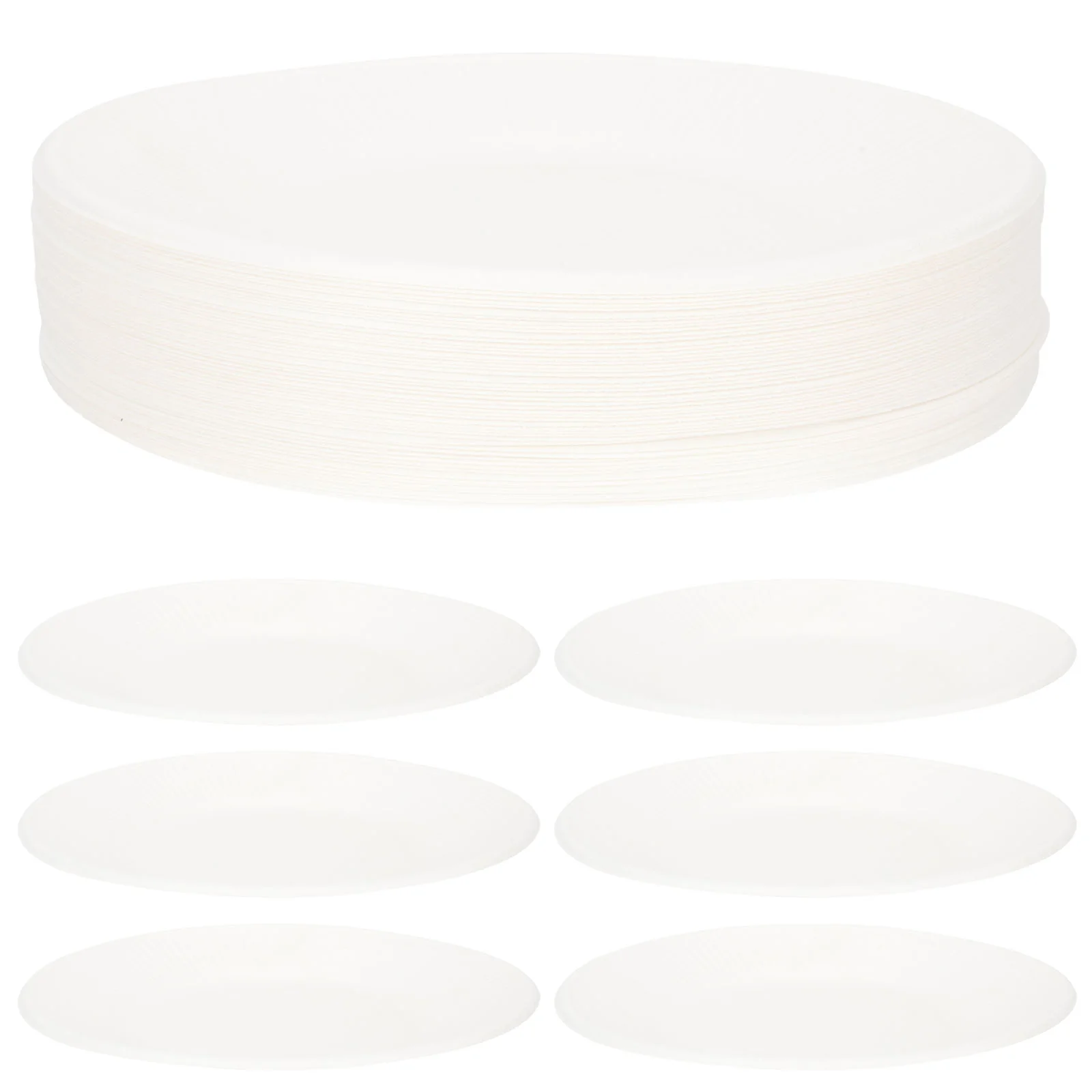 

Paper Plates Plate Party Disposable Dish White Dessert Servingcompostablecake Biodegradable Round Tray Tablewares Dinner