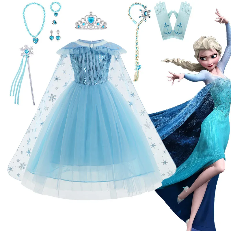 

Костюм принцессы «Холодное сердце 2», Эльза и Анна, платье принцессы для маленьких девочек, платье для косплея, вечернее платье, карнавальное платье «Снежная королева», платья