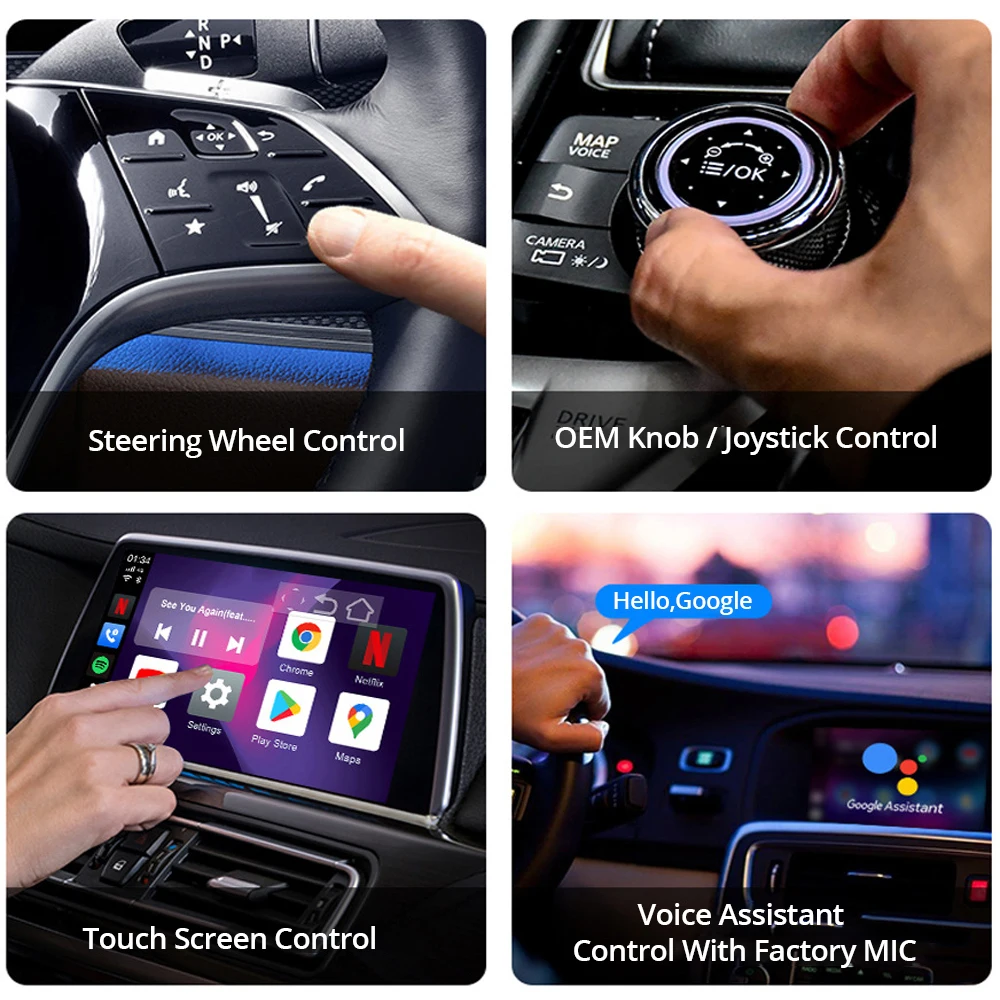 Carplay Ai Box Автомагнитола IOS CarPlay Android Авто Аудио мультимедийные видеоплееры 4 + 64G