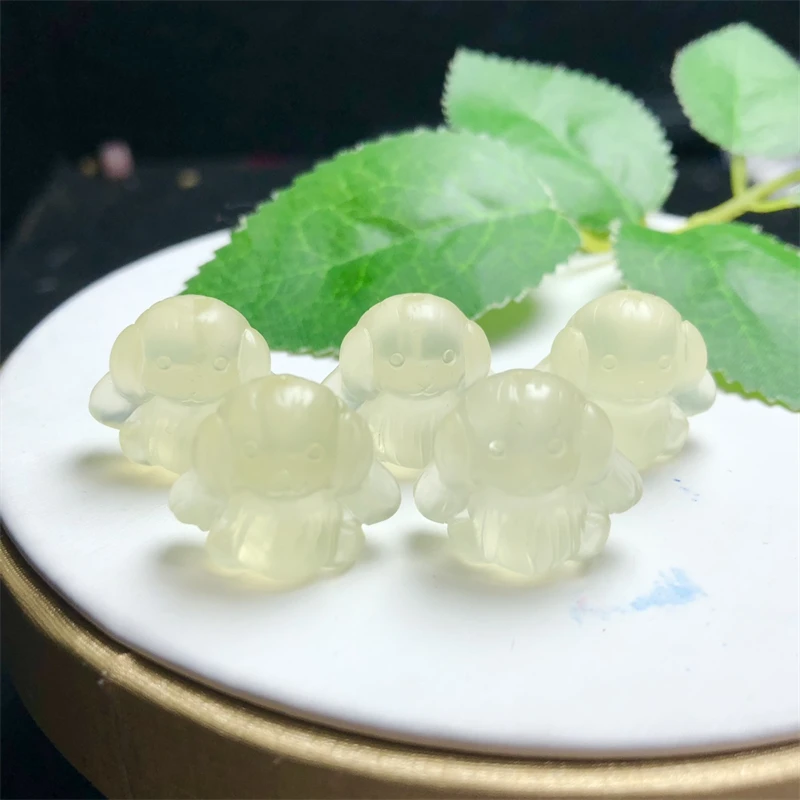 3 шт. натуральный цитрин мультфильм собака резьба кулон ИСЦЕЛЕНИЕ мода