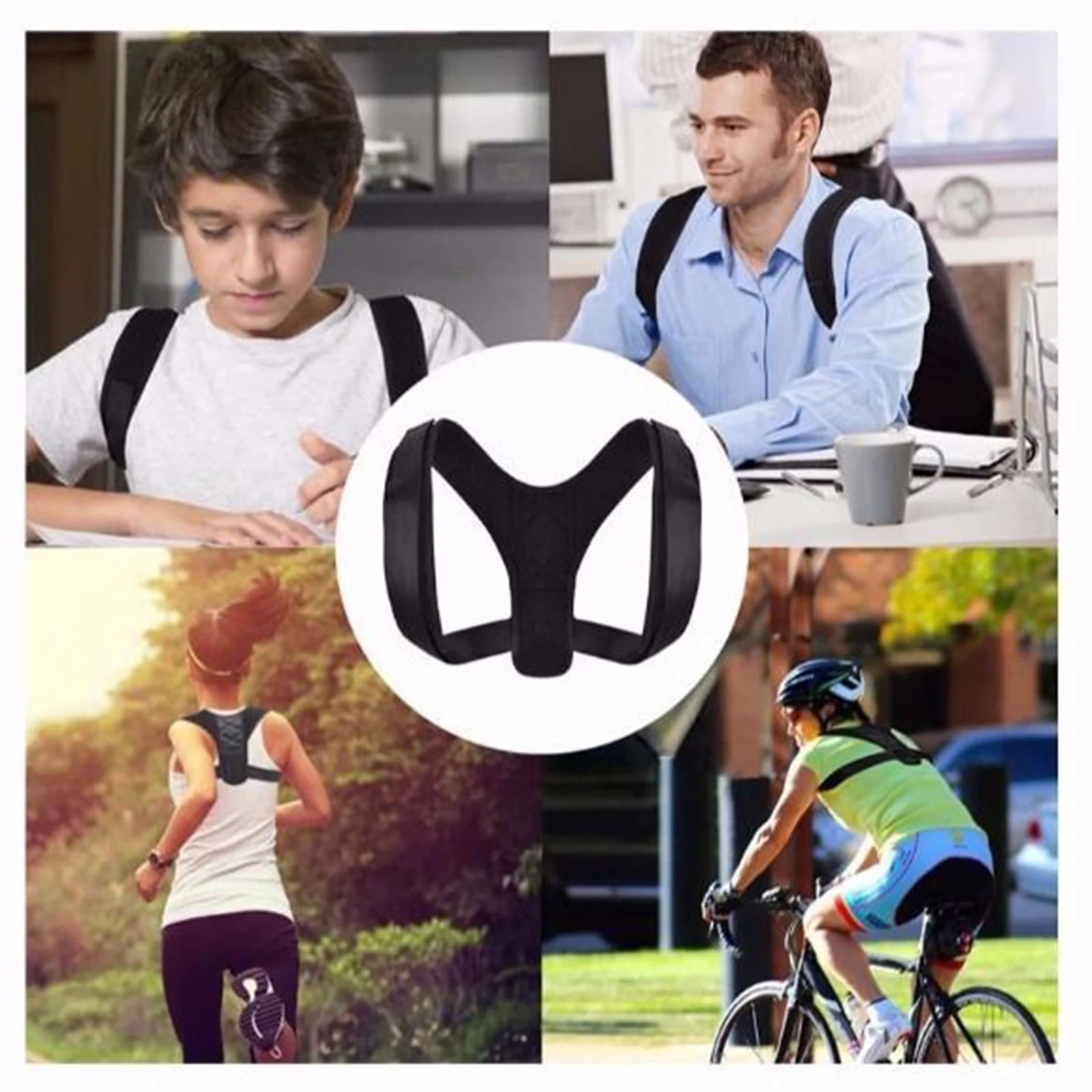 

Shoulder Strap Posture Corrector Back Straight Holder For Men And Women Shoulder Girdle Posture Correction Black