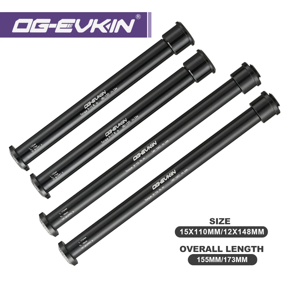 

OG-EVKIN QR004 Carbon Road Bike MTB Disc Brake 12 speed Quick Release Front 15x110MM M15 M12*P1.5 Rear 12x148MM Bicycle Skewers