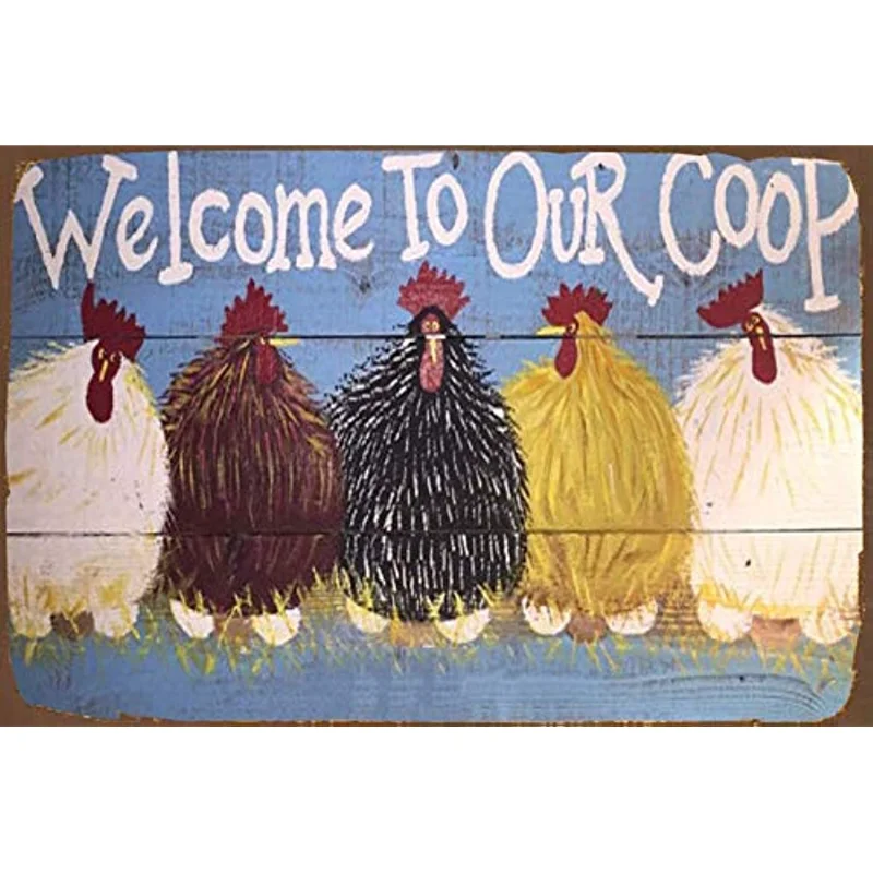 

Funny Chicken Coop Sign Fluffy Hut Chicken Coop Sign Large Rustic Country Sign Hens Roosters Farm Sign Chicken Accessories