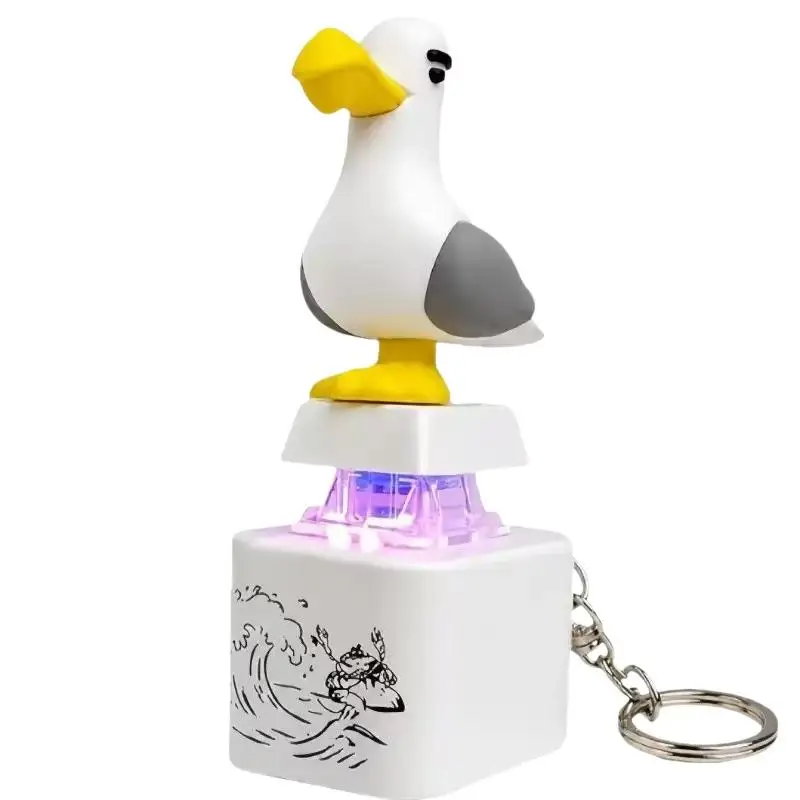 Брелок-кнопка Seagull Mine со звуком и LED-подсветкой, перезаряжаемый, имитирующий нажатие клавиши, антистресс, забавный подарок (art.: 3920dba8909df) - 3920dba8909df