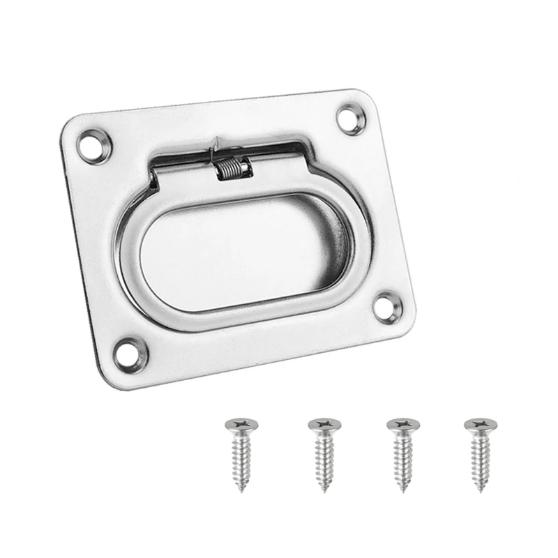 

X7YF Stainless Steel Flush Lift Handle Furniture Recessed Handle Boat Hardware