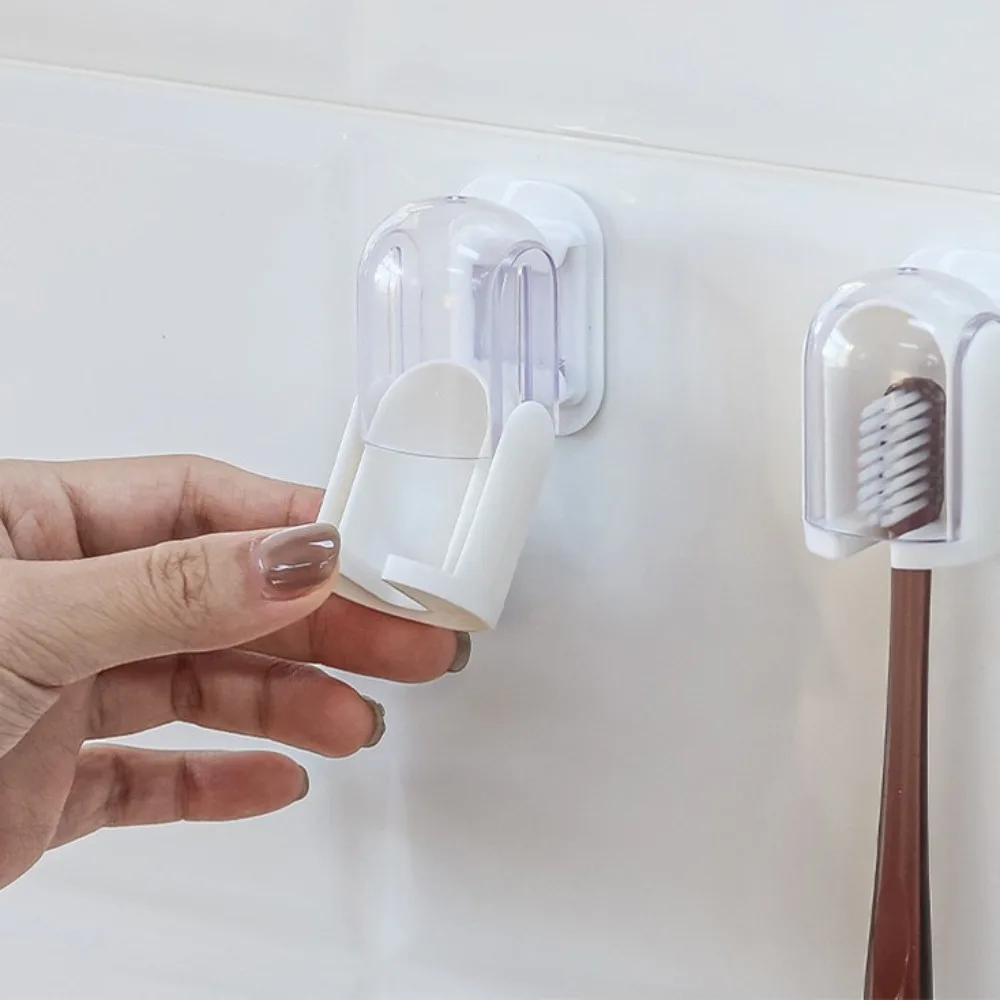 Удобный Выдвижной Держатель Для Зубных Щеток Настенный С Навесной Крышкой