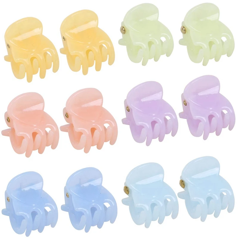 

Uclio 12Pcs Candy Color Hairpin Hairpin Top Clip Small Grab Clip Bangle Clip Headdress Small Grab Clip