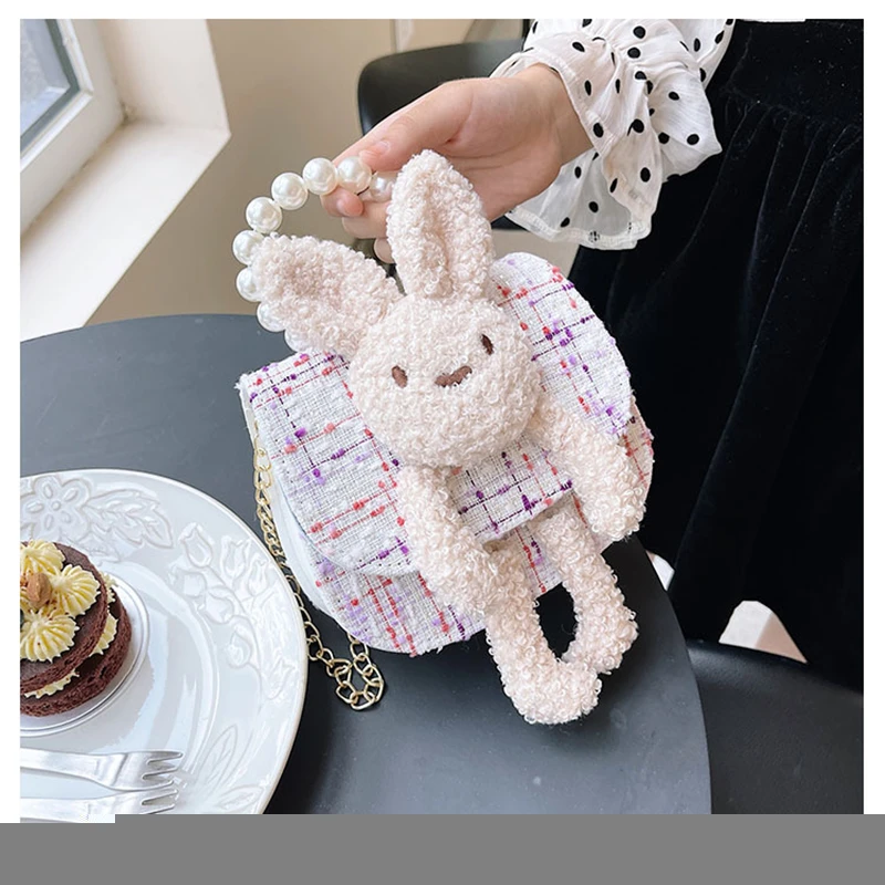 

Миниатюрные сумочки в Корейском стиле для детей, милые сумки-тоуты через плечо с жемчугом для маленьких девочек, маленькая монетница, кошел...