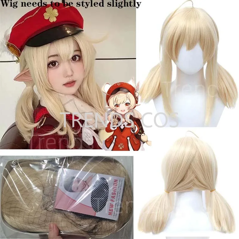 Genshin Impact Klee Cosplay Costume Backpack Dodoco Wig Klee Kids Outfits Dress Backpack Shoes Boots Halloween Carnival Comic