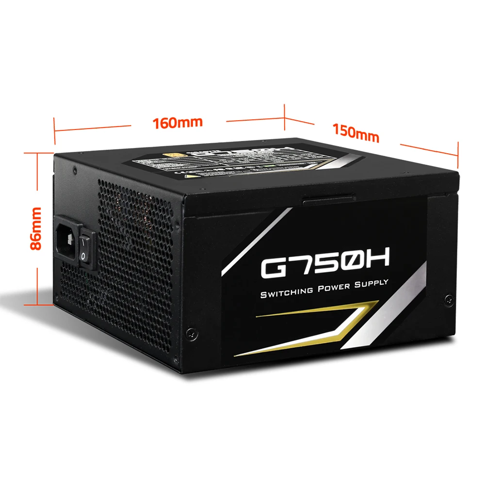 G750H 750 Вт для Gigabyte форм-фактора ATX 12 в активный PFC 47-63 Гц 80plus Золотой источник