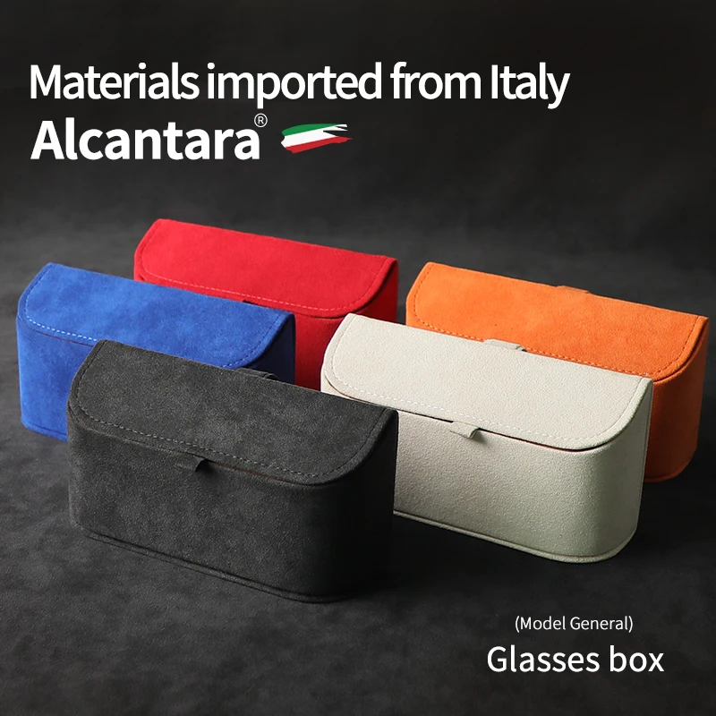 

Alcantara Suede For Car Universal Sunglasses Storage Box Four Seasons Universal Interior Sunglasses Visor Bracket Accessories