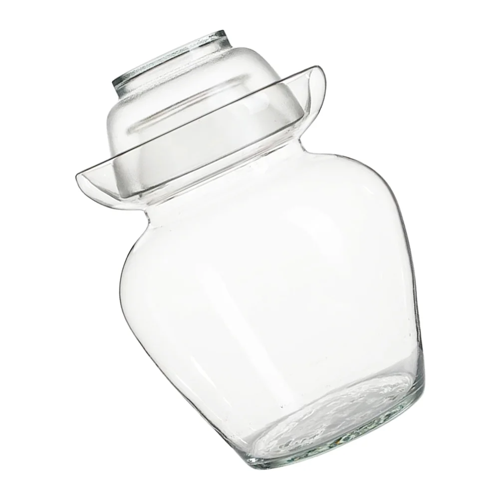 

Glass Lid Kimchi Altar Pickle Can Food Jar Storage Tank Kitchen Household Watering Vegetable