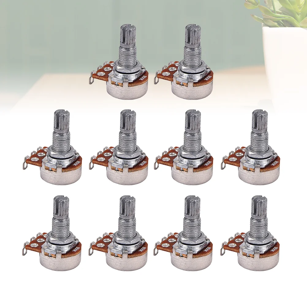 10 шт. B50k полноразмерные бас-горшки потенциометр с длинной накаткой разделенным