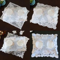 hot mesh lace table place mat pad cloth embroidery cup doily coffee coaster christmas dish placemat wedding kitchen accessories