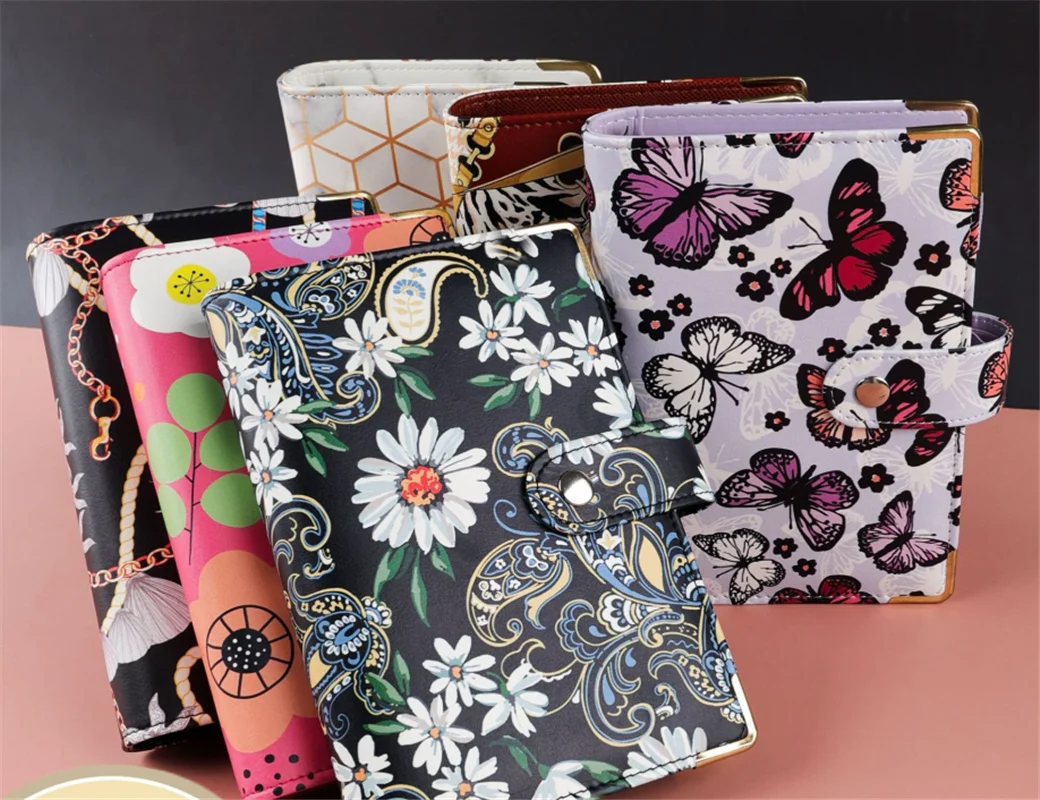 

Macaroon Colorful A6 PU Leather DIY Binder Notebook Cover Diary Agenda Planner Paper Cover School Stationery