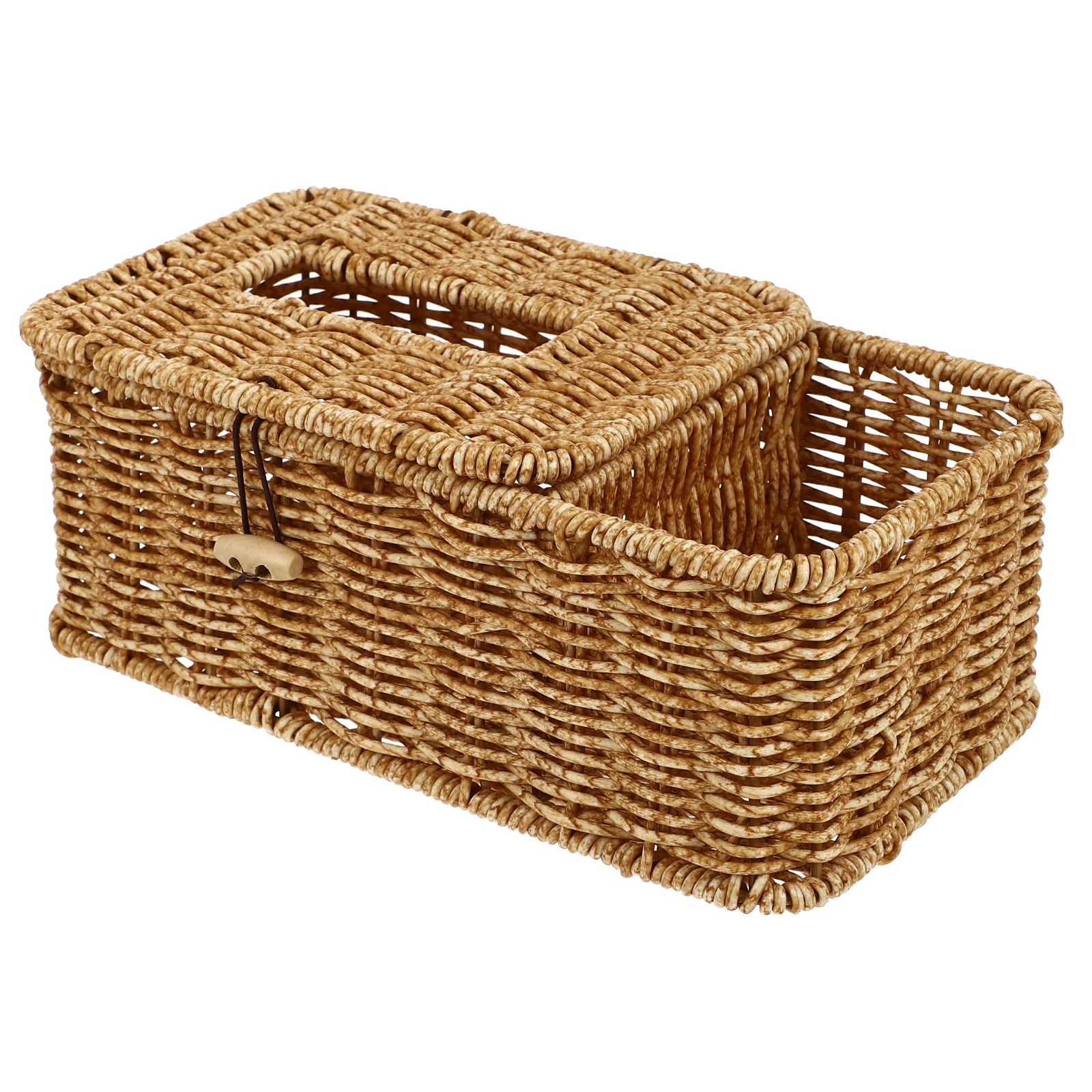 

Box Tissue Holder Napkin Cover Rattan Wicker Storage Paper Woven Home Dispenser Basket Square Facial Seagrass Desktop Hand