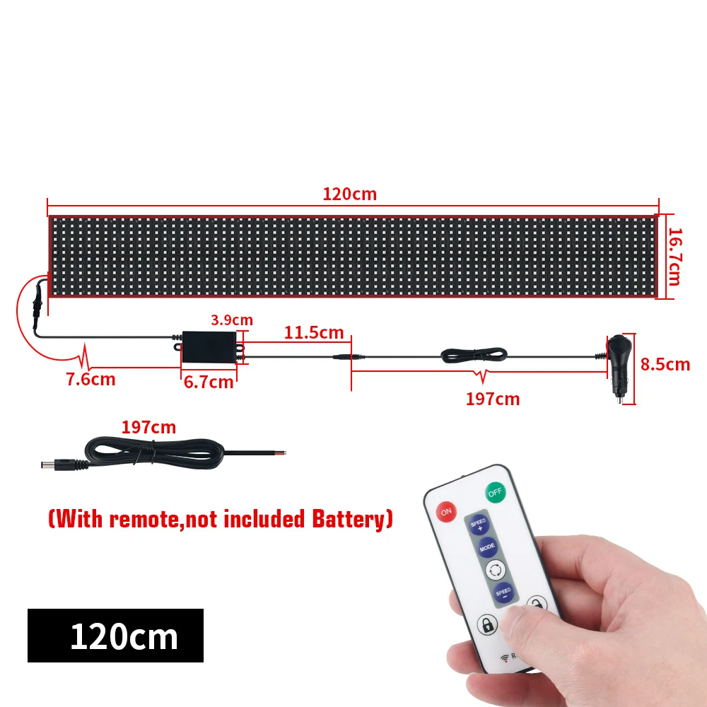 

Светодиодный знак грузовика Devil's Eye с дистанционным управлением, анимационный светодиодный матричный пиксельный светильник, светодиодный дисплей для лобового стекла автомобиля, грузовика