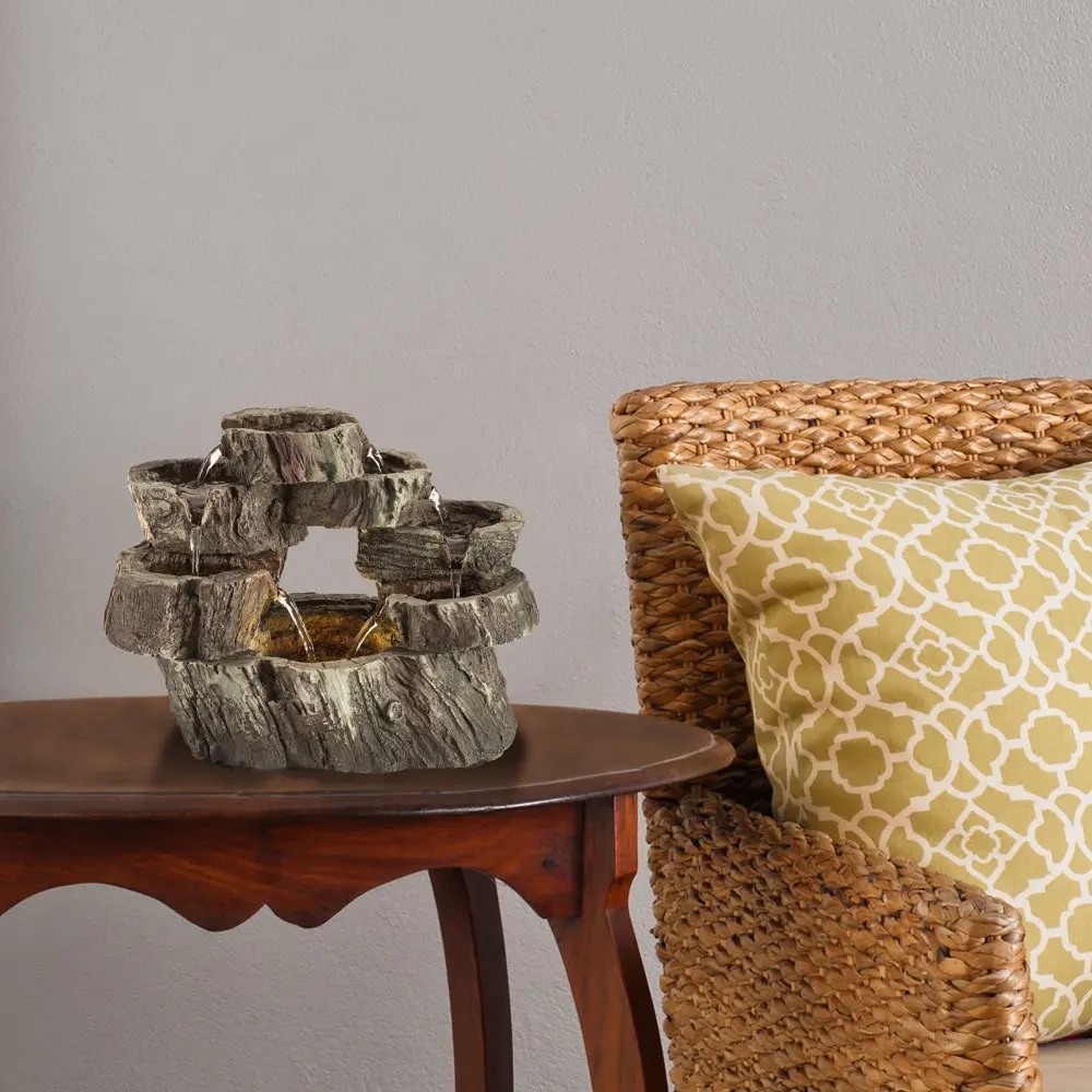

Free Shipping Circular Stone Looking Tiered Fountain, 9 inch Tall