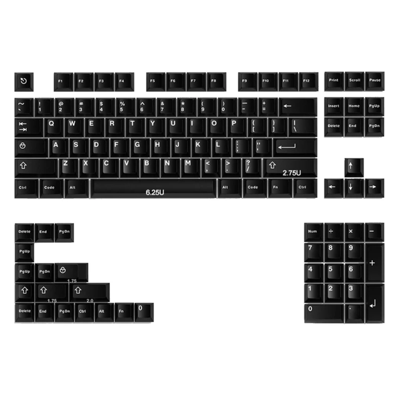 

Keycaps 121PCS WOB Double Shot Process Keycap Set for Mechanical Keyboard