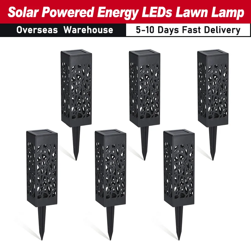 6 шт. Tomshine DC2V светодиоды на солнечной энергии газонная лампа с полым узором дизайн