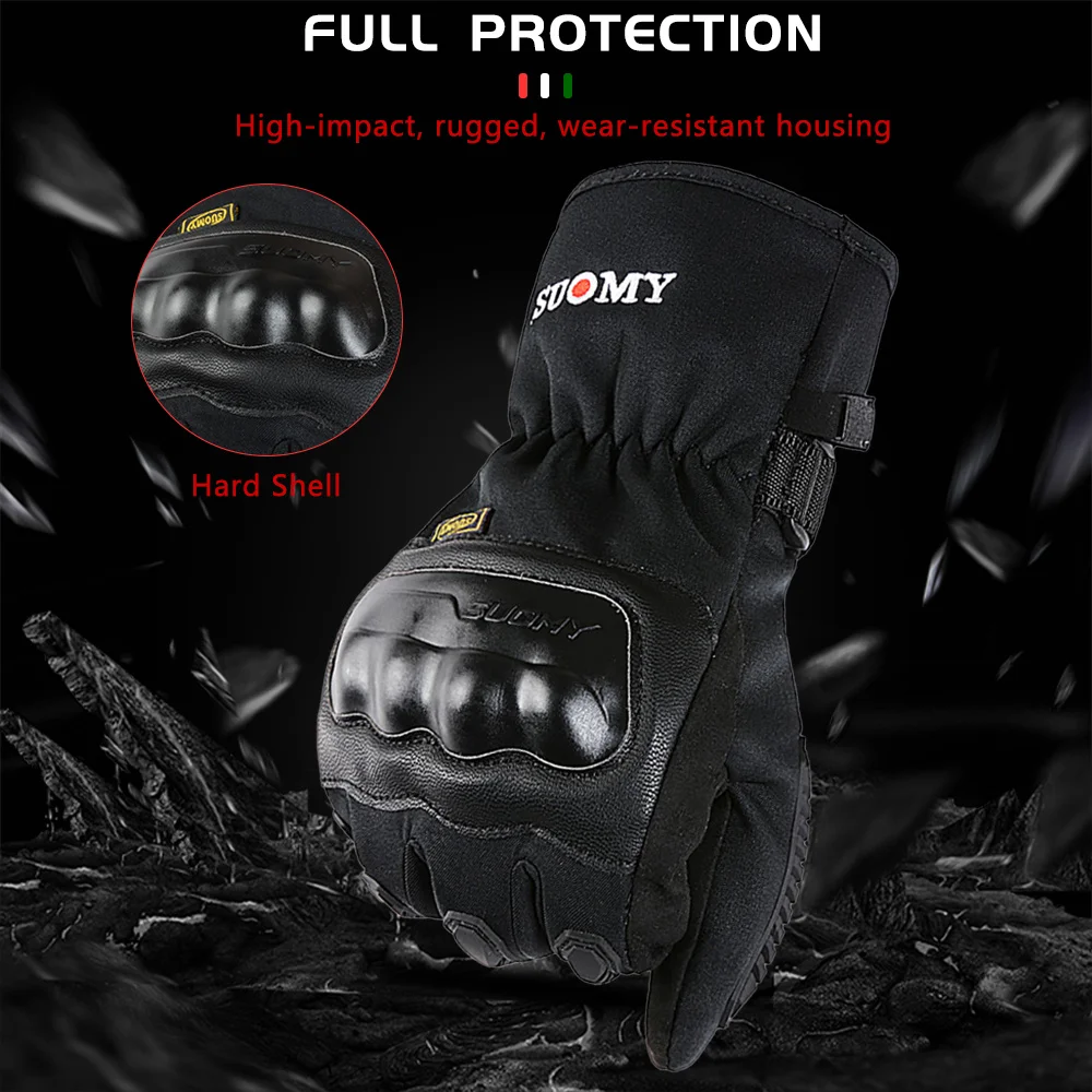 Мотоциклетные Перчатки SUOMY зимние водонепроницаемые ветрозащитные ранцы теплые