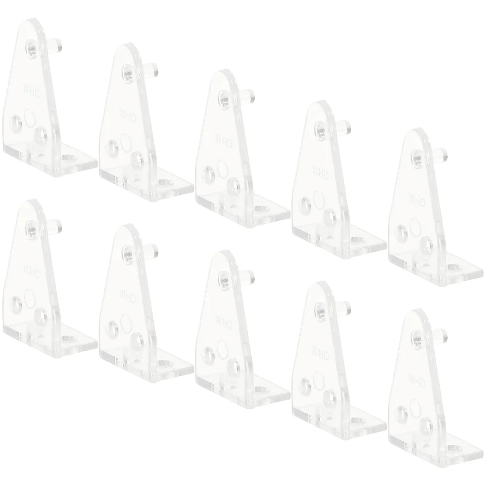 

10 Pcs Shutter Bracket Blind Bottom Hold Clips Blinds Brackets Component Rail Plastic Clear