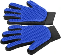 pet grooming glove efficient pet hair remover mitt enhanced five finger design perfect for dog cat with long short fur 1 pair