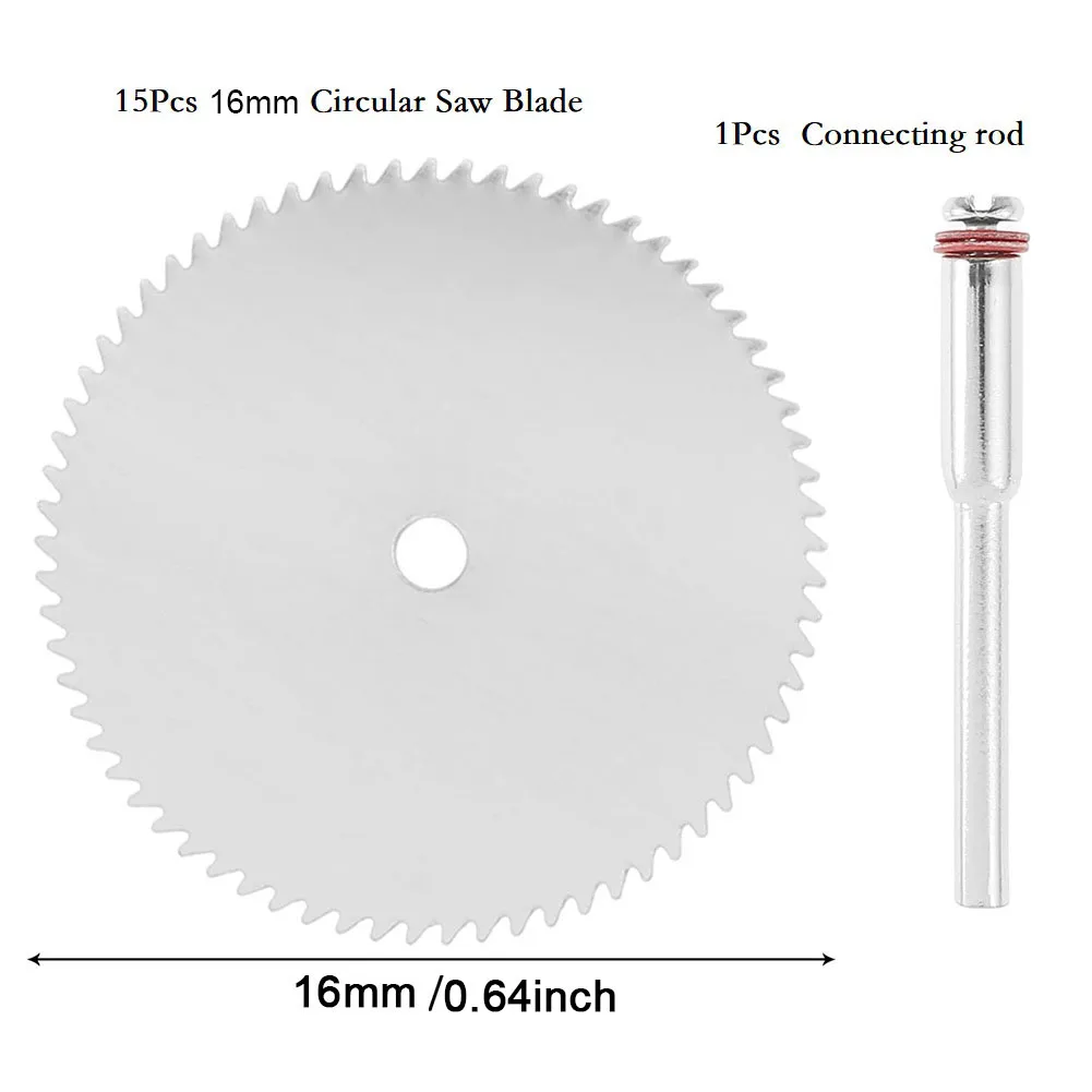 

Connecting Rod Circular Saw Blade Cutting Wheel High-quality Stainless Steel Stainless Steel 15Pc 22mm Blade Kit