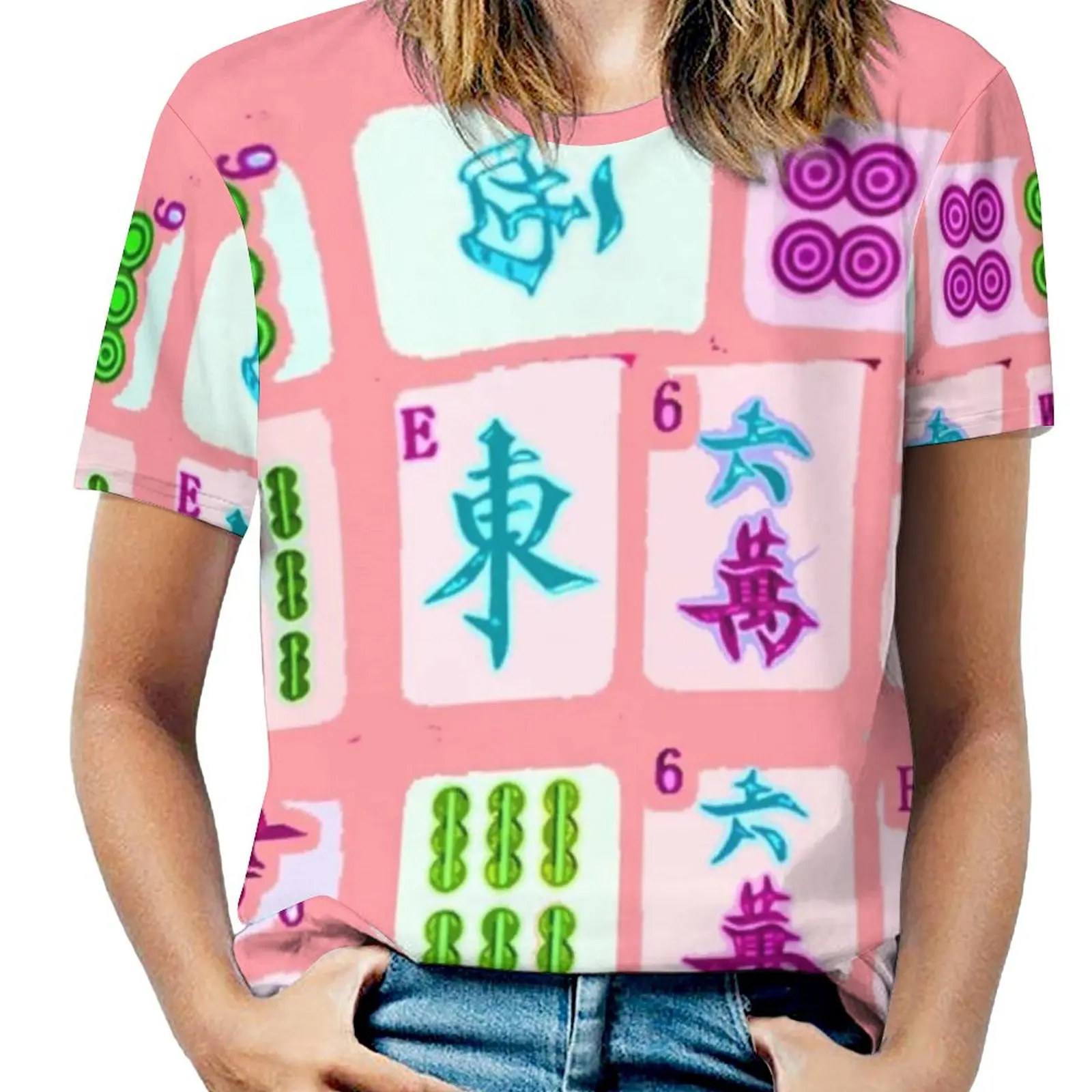 Довольно розовые женские сексуальные винтажные футболки на молнии с принтом