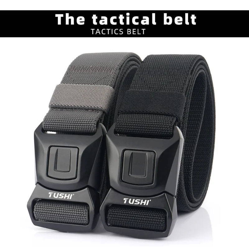 Leisure Belt Tactical Belt Quick Dry Elastic For Fishing Hunting Multi Function Alloy Buckle Male Waistband Quick Release