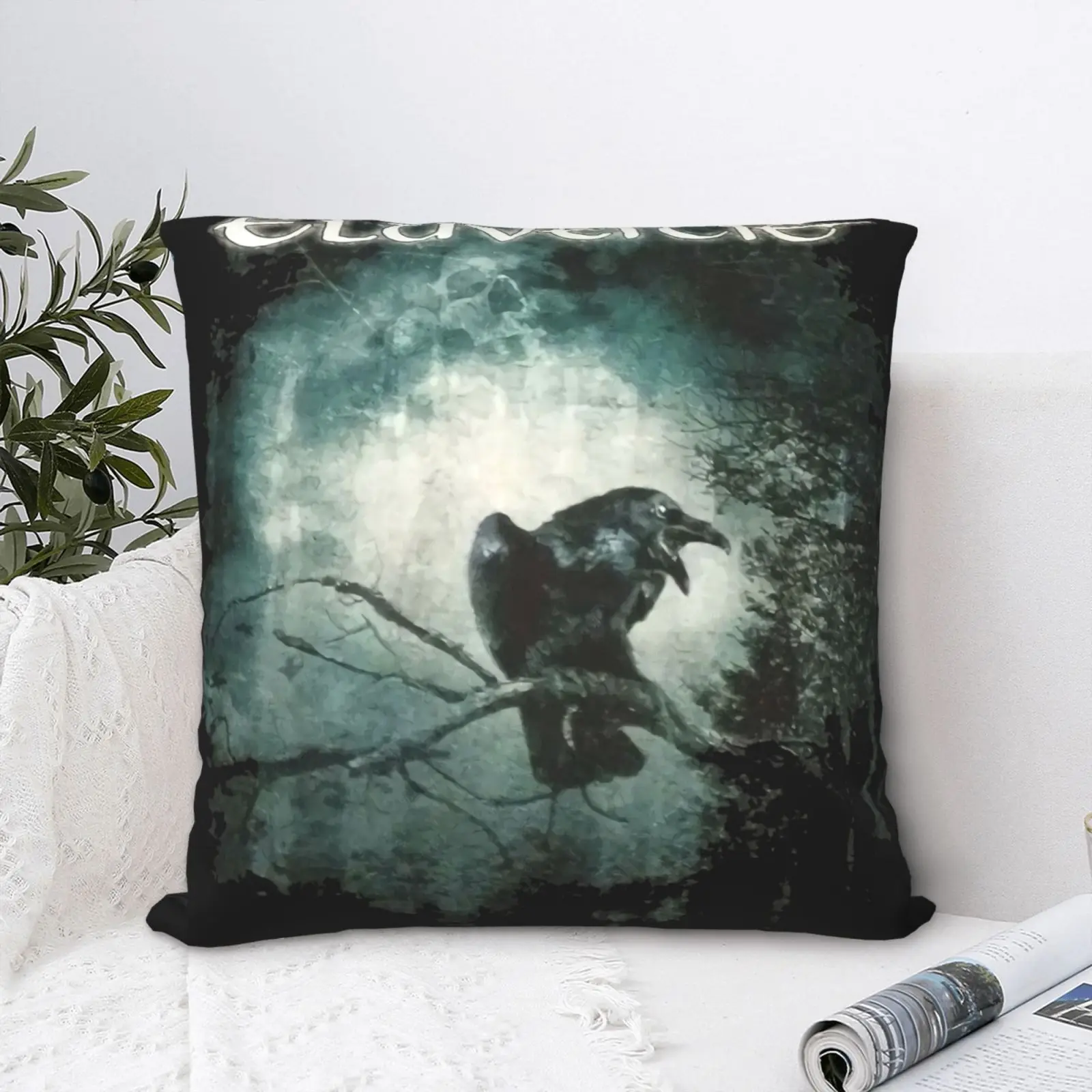 

Eluveitie Bandmask Metal Schwarz Raben Pillow Case Pillow Cases Home Decor Vintage Sofa Soft Black Pillows Decor Home Bed Sofa