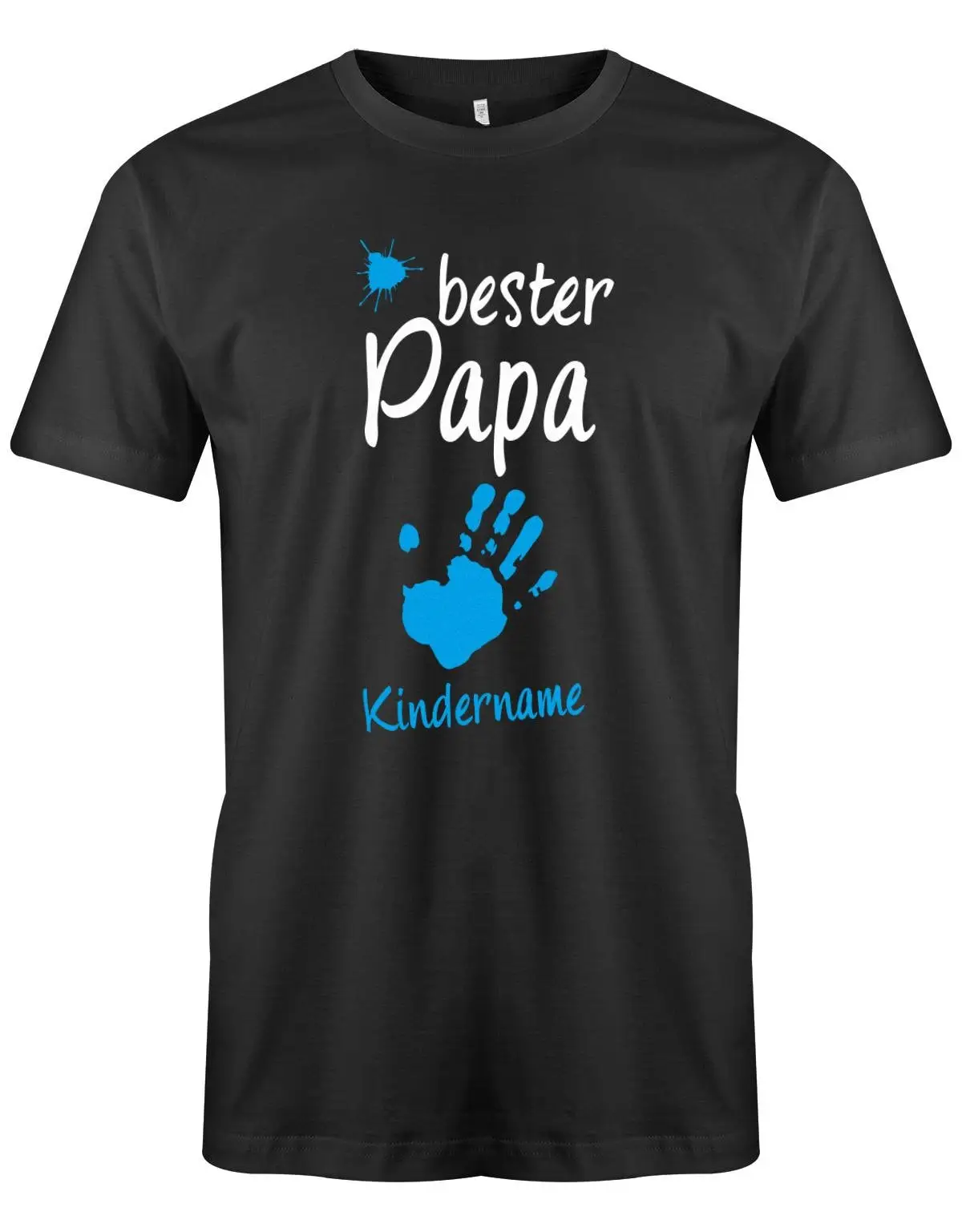 Футболка Papa Personalisiert Bester Farbklecks вид 1 Handabdruck уаншанское название с Namen geschenkidea