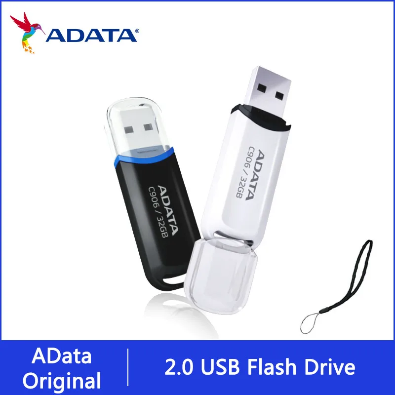 

ADATA USB 2.0 C906 Mini Pendrive 64GB 32GB 16GB USB Flash Drive Pen Drive USB Flash Stick Disk on Key Memory for Phone Computer