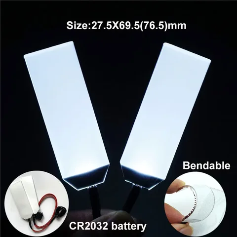 Гибкий гибкий светодиодный светильник «сделай сам» для фотомаски, аксессуары для косплея, вход CR2032, 27,5x69, 5 (76,5) мм