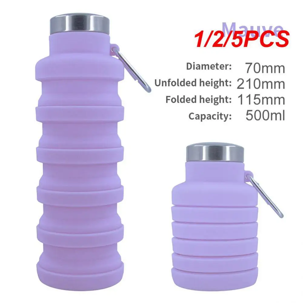 

1/2/5PCS Outdoor Travel Sports Cup Bpa Free Folding Silicone Water Bottle Portable Retractable Drinking Cup Dropshipping With
